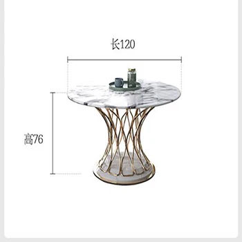 Скандинавский постмодернистский минималистичный домашний круглый обеденный стол для маленькой квартиры с поворотным столиком, роскошный мраморный круглый обеденный стол