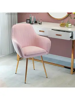 Скандинавский роскошный обеденный стул, сетчатый стул для макияжа с красными ногтями, стул для чая и кофе, дизайнерский стул для домашнего кабинета и спальни из кованого железа