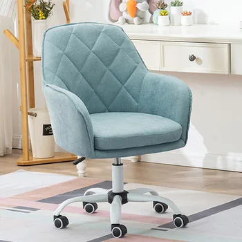 Скандинавское компьютерное кресло-подъемник, Студенческий домашний Съемный чехол для мочалки, Поворотный Удобный Сидячий Офисный стул
