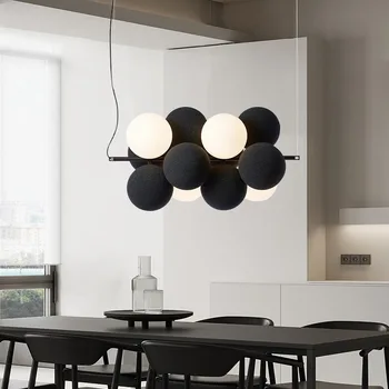 Современная креативная люстра в форме шара Подвесной светильник Гостиная Спальня Подвесной светильник для домашнего стола LED