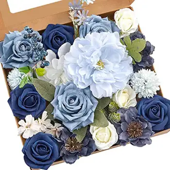 Сочетание пыльно-синих цветов для свадьбы своими руками, свадебные букеты, центральные элементы, украшения для дома