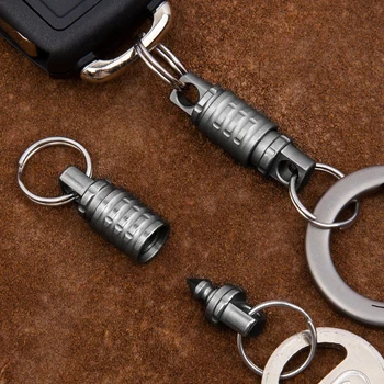 Съемный брелок для ключей Быстросъемный EDC Титановый брелок для ключей, Безопасная открывалка для упаковки, Выдвижной съемный автомобильный брелок для мужчин в подарок