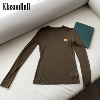 Удобная хлопковая футболка KlasonBell 9.6 с круглым вырезом и длинным рукавом, женская футболка Удобная хлопковая футболка KlasonBell 9.6 с круглым вырезом и длинным рукавом, женская футболка 3