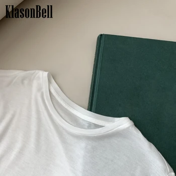 Удобная хлопковая футболка KlasonBell 9.6 с круглым вырезом и длинным рукавом, женская футболка Удобная хлопковая футболка KlasonBell 9.6 с круглым вырезом и длинным рукавом, женская футболка 4