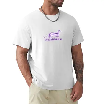 Фиолетовая футболка Whippet, футболки больших размеров, аниме, быстросохнущая футболка, мужская футболка