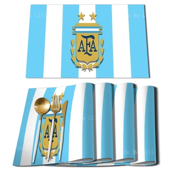 Флаг Аргентинской футбольной ассоциации 2022 года - первый в мире символ Салфетки для обеденного стола