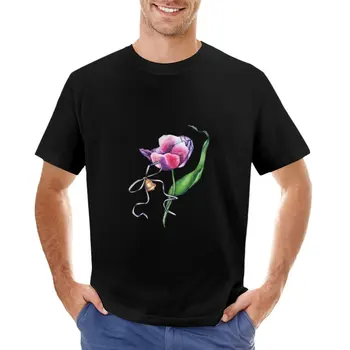 Футболка с изображением тюльпана и колокола, футболки с рисунком, мужская футболка с рисунком
