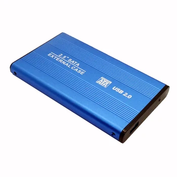хорошее качество 2,5-Дюймовый Жесткий Диск Externo Enclosure Металлический Внешний Ящик Для Хранения Жесткого Диска Sata-USB 2.0 С USB-Кабелем