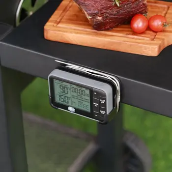 Цифровой термометр для приготовления барбекю на гриле, черный и серый Цифровой термометр для приготовления барбекю на гриле, черный и серый 4