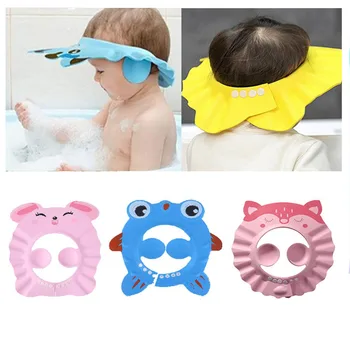 Шапочка для душа, защищающая глаза и уши ребенка, шапочка для купания, шапочка для мытья волос ребенка