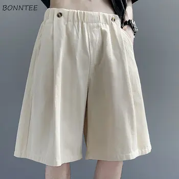Шорты-карго мужские брюки S-3XL винтажная чистая уличная одежда японская модная одежда летняя мешковатая с эластичной резинкой на талии Шорты милитари-шик