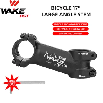 Шток горного велосипеда Wake MTB из алюминиевого сплава 17 градусов 31,8 мм для шоссейного велосипеда Аксессуары для велосипедов BMX Велоспорт