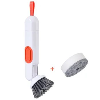Электрическая щетка для чистки 2-в-1, Многофункциональная USB-зарядка, инструмент для мытья ванной комнаты, кухонные принадлежности для мытья посуды.