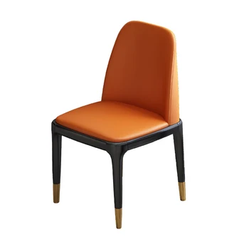 Эргономичное кресло для кухни и спальни, Современный массажный шезлонг, Роскошное кресло, Кожаные обеденные стулья Nordic