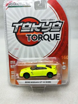 1:64 2016 NISSAN GT-R (R35) Зеленая машинная версия, Литая под давлением модель автомобиля из металлического сплава, игрушки для подарочной коллекции