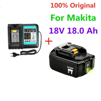 2023 Новый Аккумулятор 18V 18 0Ah 8000mAh Литий-Ионный Аккумулятор Сменный Аккумулятор для makita BL1880 BL1860 BL1830battery + Зарядное устройство