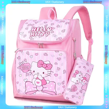 2023 Новый мультфильм Sanrio Оригинальная детская школьная сумка Kawaii Большой емкости My Melody Kulomi Cinnamoroll Рюкзак Аниме Милая сумка