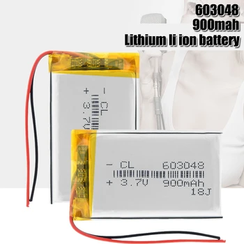 3.7 В Lipo элементы 603048 900 мАч литий полимерная аккумуляторная батарея для MP3 MP4 GPS Bluetooth гарнитуры Светодиодные лампы Селфи палки