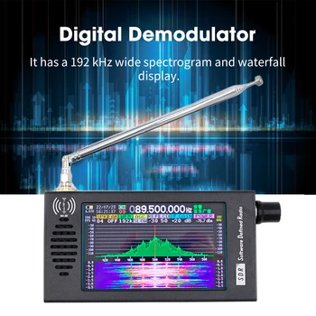 4,3-дюймовый Программно Определяемый Радиоприемник IPS с ЖК-дисплеем SDR Коротковолновый Радиоприемник 100k ~ 149MHz с CW AM SSB WFM FM