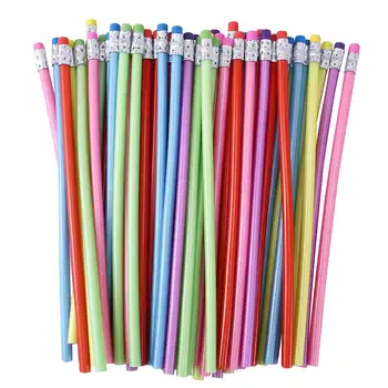 60 Штук гибких карандашей, гибкие Мягкие карандаши с ластиком, разноцветные 60 Штук гибких карандашей, гибкие Мягкие карандаши с ластиком, разноцветные 0