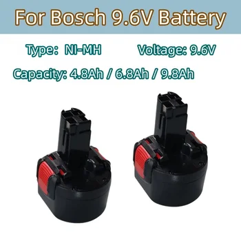 9.6V 4.8Ah/6.8Ah/9.8Ah Ni-MH Аккумуляторная Батарея Для Электроинструментов Bosch PSR 960 BH984 BAT048 BAT119