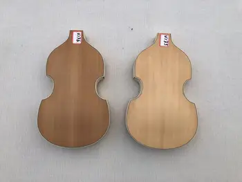 DIY Custom Hofner 4-Струнная Электрическая Басовая Гитара Flame Maple Задняя и Боковые Части Корпусов Guitarra в Наличии со Скидкой