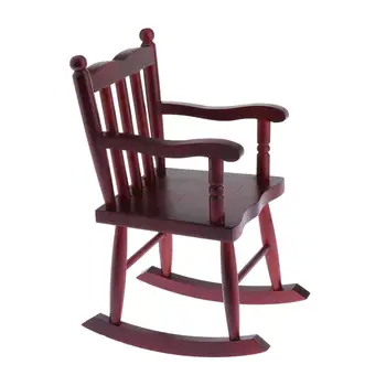 MagiDeal 1/4 BJD Миниатюрный Мебельный декор Деревянное кресло-качалка Игрушки