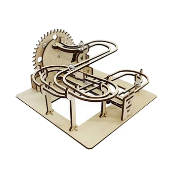 Marble Race Run 3D Деревянная головоломка Механический набор Stem Science Physics Игрушка в сборе Модельное здание для детей