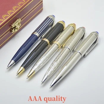 Автомобильная шариковая ручка черного / серебристого цвета AAA, канцелярские принадлежности для бизнеса, модные заправочные ручки, Выбираемая коробка для ручек