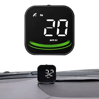 Автомобильный HUD-дисплей спидометра для автомобилей, дисплей спидометра на лобовом стекле, GPS-навигационный компас, светодиодная индикация скорости
