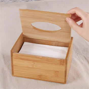 Бамбуковая коробка для салфеток для домашнего офиса, настольная Деревянная коробка для бумажных полотенец, деревянный держатель для гостиничных салфеток, настольные салфетки, футляр для папиросной бумаги. Бамбуковая коробка для салфеток для домашнего офиса, настольная Деревянная коробка для бумажных полотенец, деревянный держатель для гостиничных салфеток, настольные салфетки, футляр для папиросной бумаги. 3