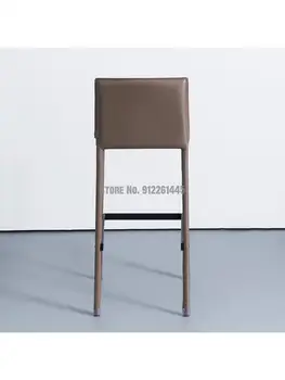 Барный стул простая современная индивидуальность кожаное седло кафе барный стул с высокой ножкой барный стул Барный стул простая современная индивидуальность кожаное седло кафе барный стул с высокой ножкой барный стул 3