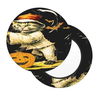 Бейсбольный кот на Хэллоуин, круглая подушка для барного стула, домашний декор, мягкая ткань, подходящая для ресторана