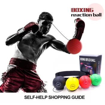 Боксерский рефлекторный мяч Повышает скорость и ловкость, осваивает технику бокса, прост в использовании, повышает выносливость, тренируется с рефлекторным мячом, долговечен