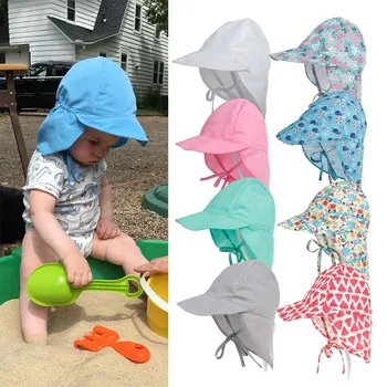 Быстросохнущая Шляпа Детские Широкополые Шляпы Для Детей от 3 Месяцев До 5 Лет С Широкими Полями Пляжная Защита От Ультрафиолета На Открытом Воздухе Незаменимые Солнцезащитные Кепки