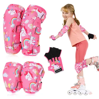 Велосипед для девочек, детское снаряжение для верховой езды, наколенники, налокотники, набор защитных приспособлений, Детский комплект для спорта