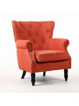 Диван из ткани американского кантри, Европейское кресло с тигром, гостиная, ретро-одноместная гостиничная спальня, Клубное кафе, обеденный стул