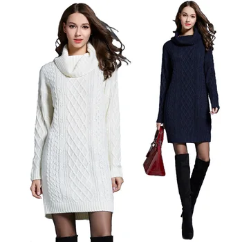 Длинное платье-свитер с высоким воротом, Европа и Соединенные Штаты, хит продаж, новинка, осень и зима, 2022