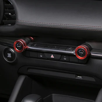 Для 2019-2021 Mazda 3 Автомобильная Ручка Кондиционера Воздуха Декоративное Кольцо CX-30 CX-50 Кнопка Регулировки Температуры Цветная Рамка