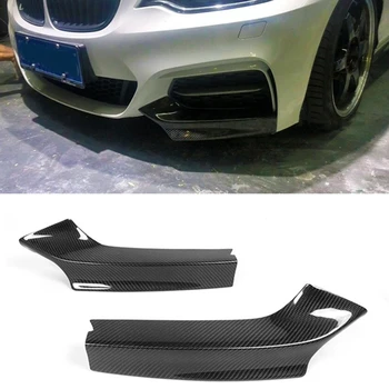 Для BMW F22 M235i M240i M Sport 2014-2021 Боковой Спойлер Переднего Бампера Из Углеродного Волокна, Сплиттер Рамы Нижнего Воздухозаборника Автомобиля