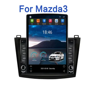 Для Tesla Style 2 Din автомагнитола Android 12 для Mazda 3 tesla still 2010-12 Мультимедийный видеоплеер GPS Стерео Carplay DSP Камера