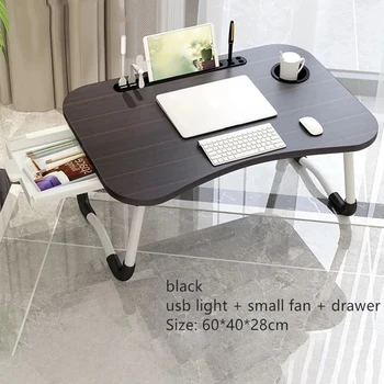Домашний Складной стол для ноутбука для кровати и дивана, стол-подставка для ноутбука, стол-переносной столик на коленях для учебы и чтения, столик-подставка для кровати