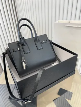 Женская кожаная сумка, женская роскошная сумка, высококачественная кожаная классическая сумка, высококачественные кожаные сумки, черная сумка-тоут