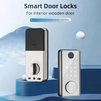 Замок отпечатков пальцев, противоугонный умный домашний дверной замок, приложение Tuya, совместимое по Bluetooth с ключом, Простая установка