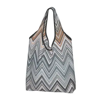 Изготовленная на заказ современная зигзагообразная сумка для покупок, женские портативные сумки для покупок в стиле бохо-шик, камуфляжные сумки-тоут для покупателей