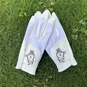 Корейская версия женских перчаток для гольфа с открытыми пальцами, износостойкие противоскользящие перчатки для гольфа с высокой эластичностью