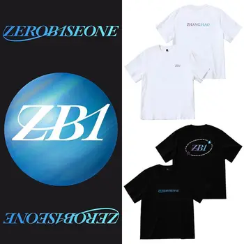 Костюм Kpop Boy group ZB1 ZEROBASEONE, повседневная свободная студенческая футболка с короткими рукавами, подарок