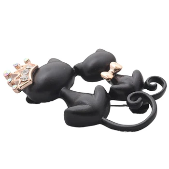 Креативная брошь в форме черной кошки, уникальный дизайн, не выцветающая Черная брошь, подарок на День Святого Валентина, Женский день, Недавно