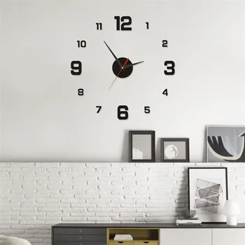 Креативные Скандинавские Простые Цифровые часы Diy Бесшумные Настенные Часы для кабинета, гостиной, Настенные Часы-наклейка Креативные Скандинавские Простые Цифровые часы Diy Бесшумные Настенные Часы для кабинета, гостиной, Настенные Часы-наклейка 0