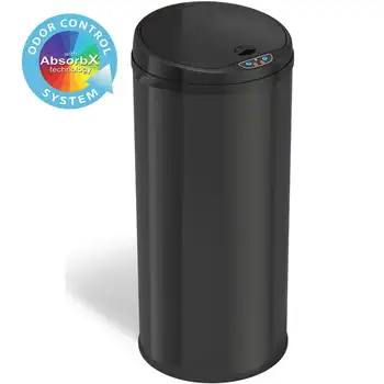 кухонный мусорный бак с круглым датчиком движения gal Deodorizer, черный